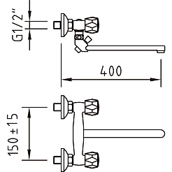 Clever Смеситель для ванны GUAYAMA URBAN  WITH2 98480 – фотография-2